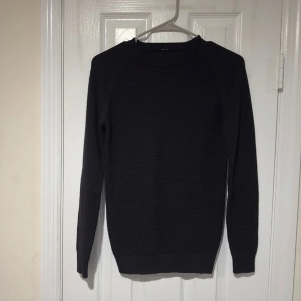 Lululemon Black Ribbed Knit Pullover Sweater | XS–S‎